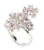 Silver, pink kunzite size 7