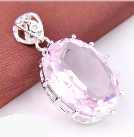 Silver, pink kunzite