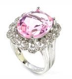 Silver, pink kunzite