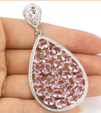 Silver, pink kunzite