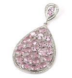 Silver, pink kunzite