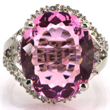Silver, pink kunzite size 6.5