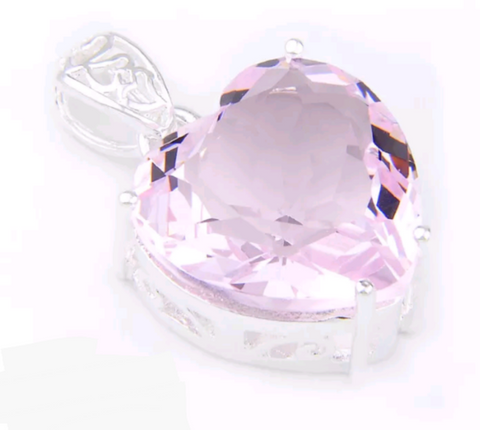 Silver, pink kunzite