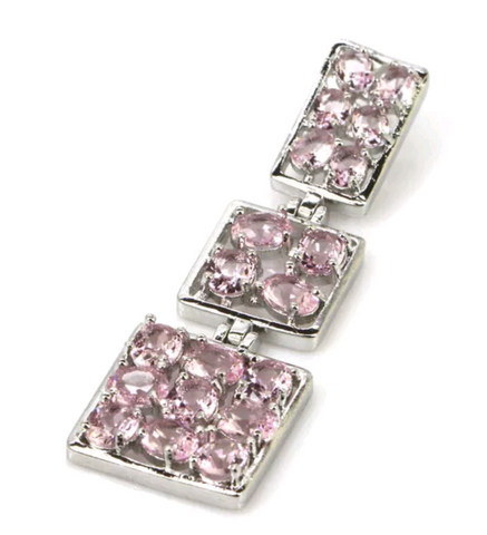 Silver, pink kunzite