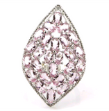 Silver, kunzite size 7