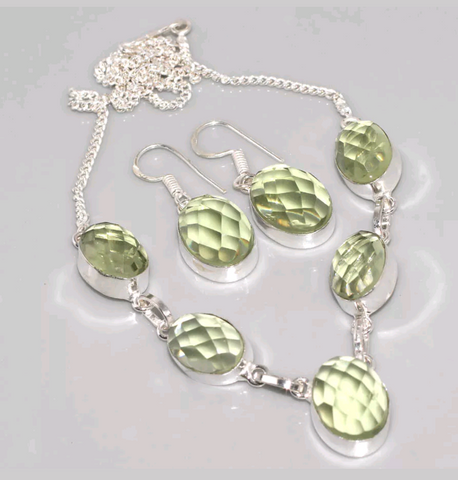 Silver, peridot