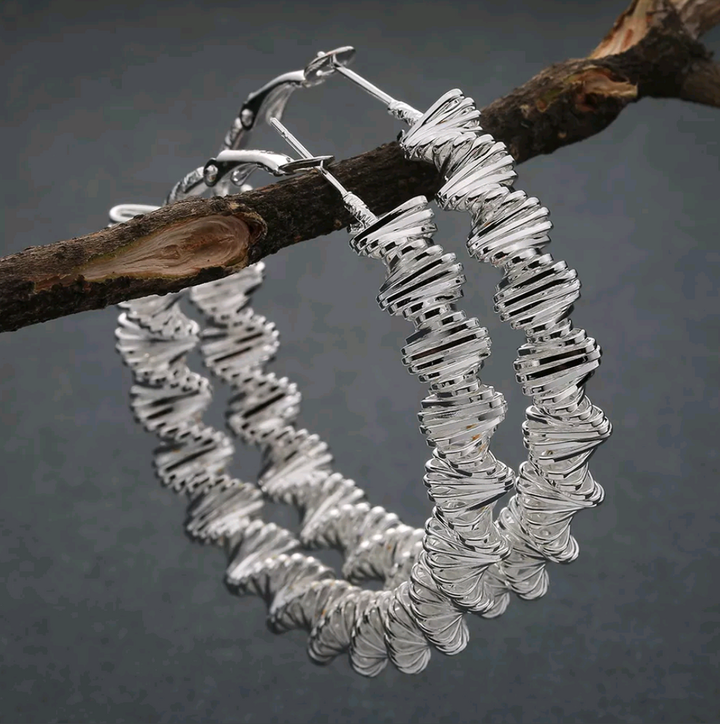 Silver earrings