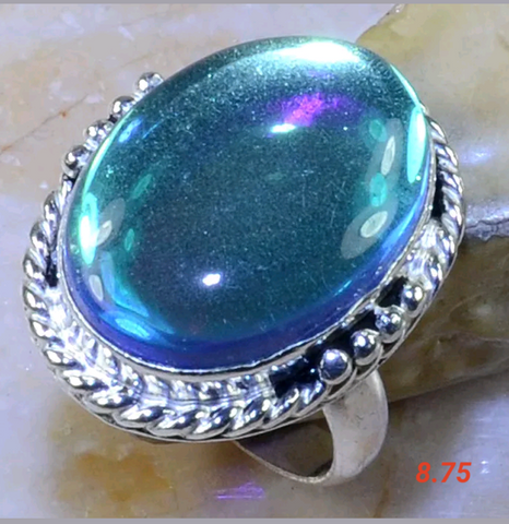 Rainbow topaz. Size 8.75