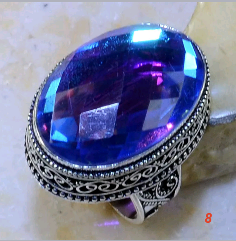 Rainbow topaz size 8
