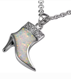 Silver, opal pendant