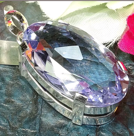 Silver, alexandrite pendant