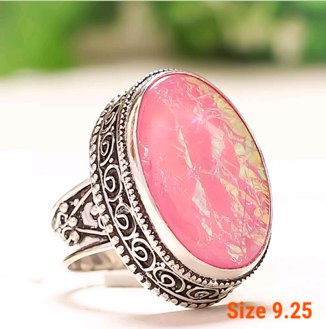 Silver, australian triplet opal size 9.25