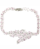 Silver, pink kunzite necklace